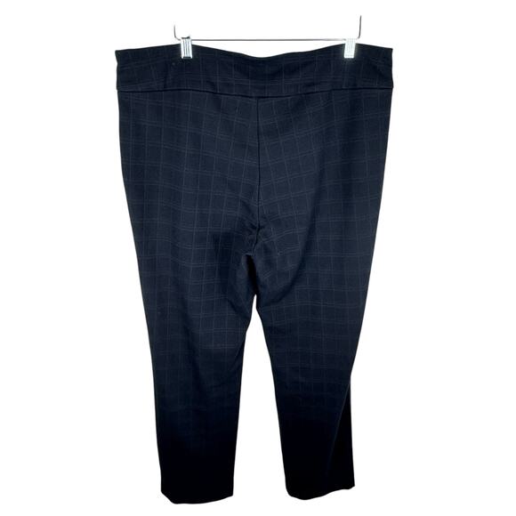 Christopher & Banks Signature Slimming Black Plaid Straight Leg Stretchy Pant XL - Picture 4 of 8